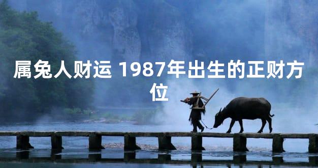 属兔人财运 1987年出生的正财方位